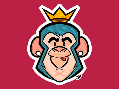 Monkey King Sticker crown illustrator monkey