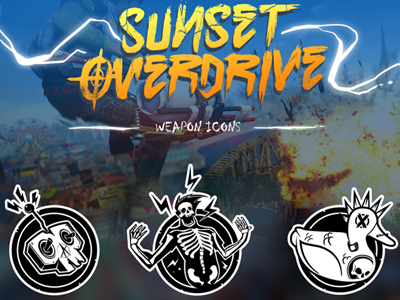 Sunset Overdrive Iconography gameui icons insomniacgames punkrock sunsetoverdrive ui