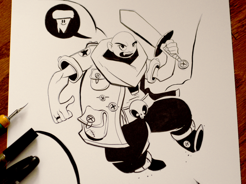 Inktober 7 lovewhatyoudraw pizzawarrior comicmaker comicartist mangaart mangadrawing inktober inktober2016 traditionalart ink spreadlove