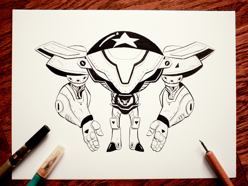 Inktober 15 lovewhatyoudraw traditionalart robotart robotdesign robot mangaart comicart conceptart inktober inktober2016