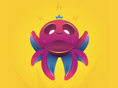 Happy Octo characterdesign happytime octopus vector
