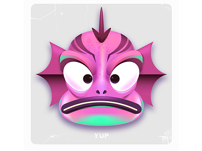 Fishy Gradient Mesh Practice adobe illustrator character design creature design digital art kawaii vector art
