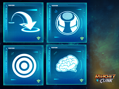 Ratchet and Clank Training Icons gameui hud illustrator photoshop ps4 ui