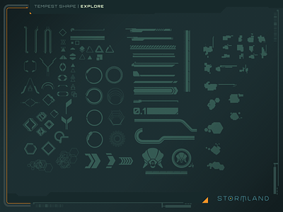 Tempest Shape Explore design game ui gui icons illustrator ui vector