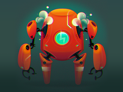 Robot Fun! affinity designer digital drawing illustrator robots sci fi