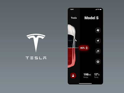 Tesla Mobile App Redesign mobile ui tesla ui uidesign uiux uxdesign