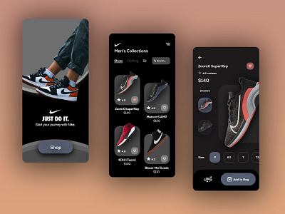 Nike Store App Concept android app design app design illustration ios app design mobile ui nike nike store phone design ui uiux uiux design ux