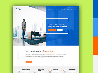 Home Page UI Design interface orange and blue ui ui design ux ux design web design