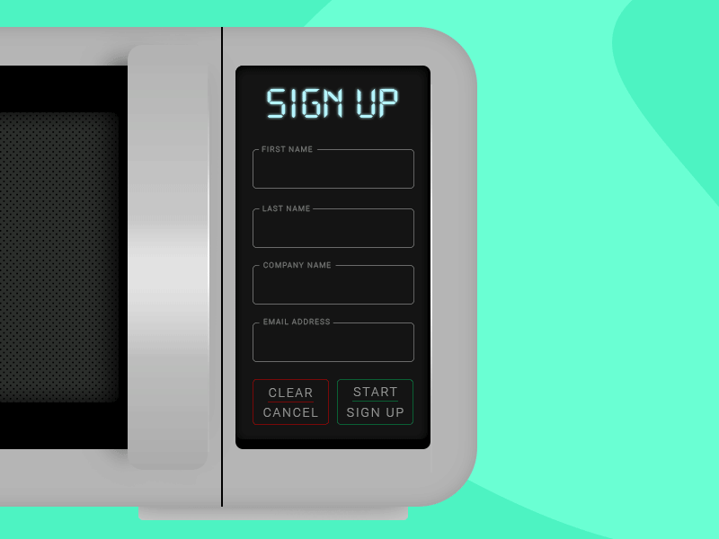 Daily UI Challenge Day ONE - Sign Up