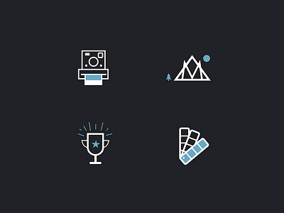 Instagram Highlight Icons for MODassic blue creative icons grey highlight icon set icons instagram pantone poloroid trophy