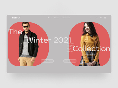 Clothing Website Homepage clothing store clothing website clothing website homepage clothing website landing page e commerce e commerce website homepage e commerce website landing page homepage landing page ui ui design web design winter collection