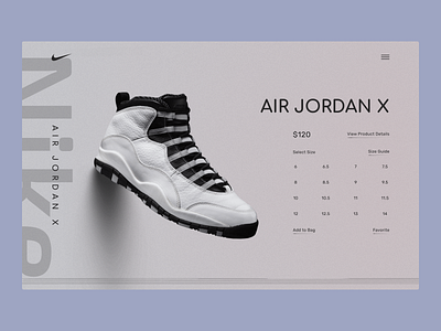 Nike Product Page grainy background nike nike air jordan x nike product page nike shoes ui ui design web design