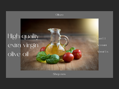 Olive Oil Website Homepage