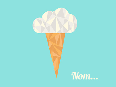 Icecream cloud design dreamy food ice cream nom vectors