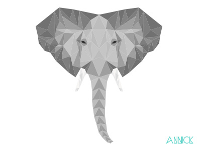 Elephant abstract animals design elephant head illustration large patience powerful series strength wisdom