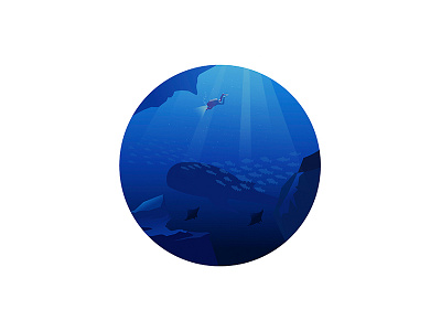 Explore dark explore icon illustration ocean unknow