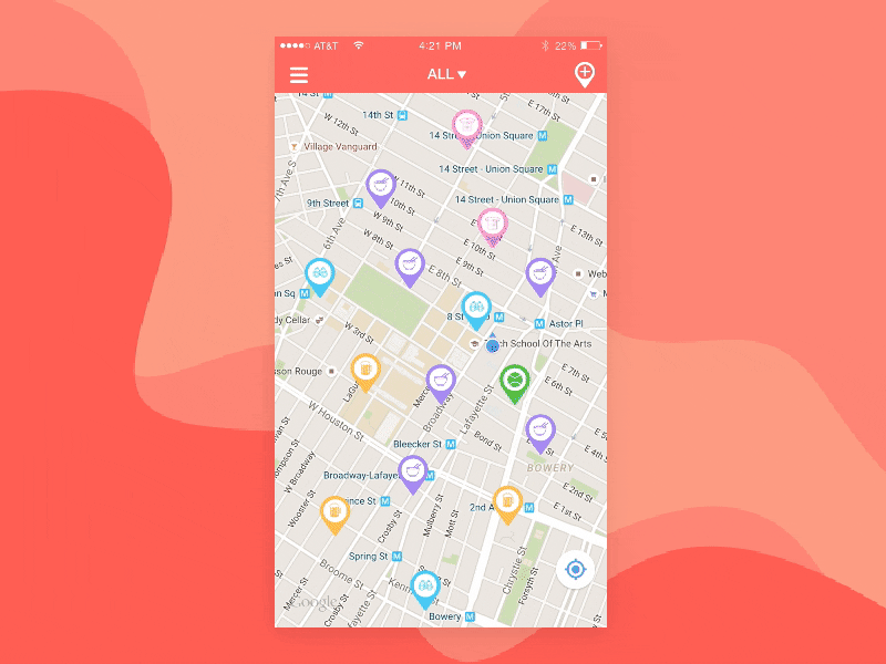 Mapper app curation friends ios location map pin ui