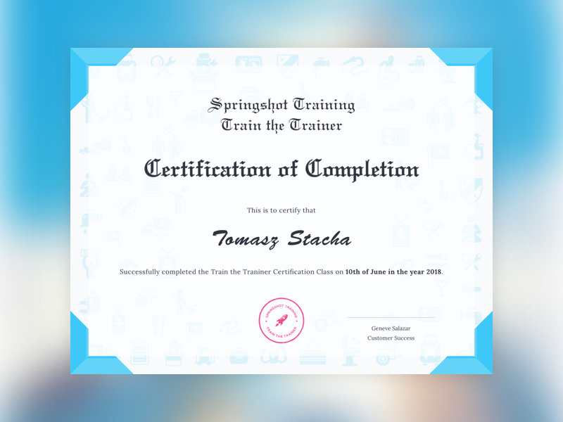 Certificate success training completion award graphic certification certificate