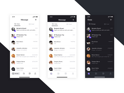 message color 1 app chat color dark ios message mobile product design ui white