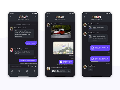 Chat chat ios ios app message mobile ui ui design