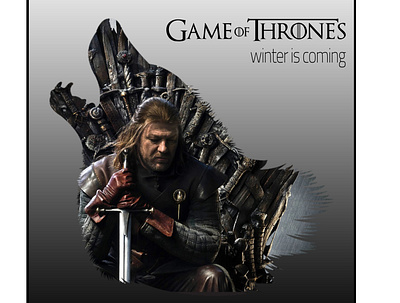 GAME OF THRONS a song of ice and fire design double exposure game of throns illustration photoshop stark winter is coming wolf