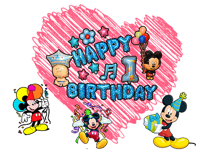 happy birthday Mickey mouse cartoon character design disney happy birthday mickey mouse
