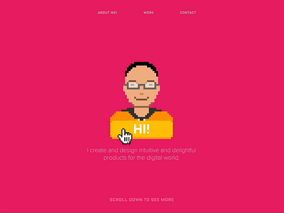 Pixel Illustrations for Personal Site color css illustration javascript personal website pixel portfolio self intro web