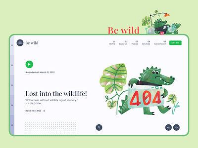 Be wild | Hero banner banner clean design graphic design hero banner illustration ux web ui wild