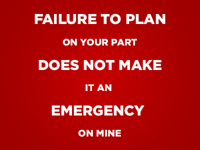 Failure to Plan