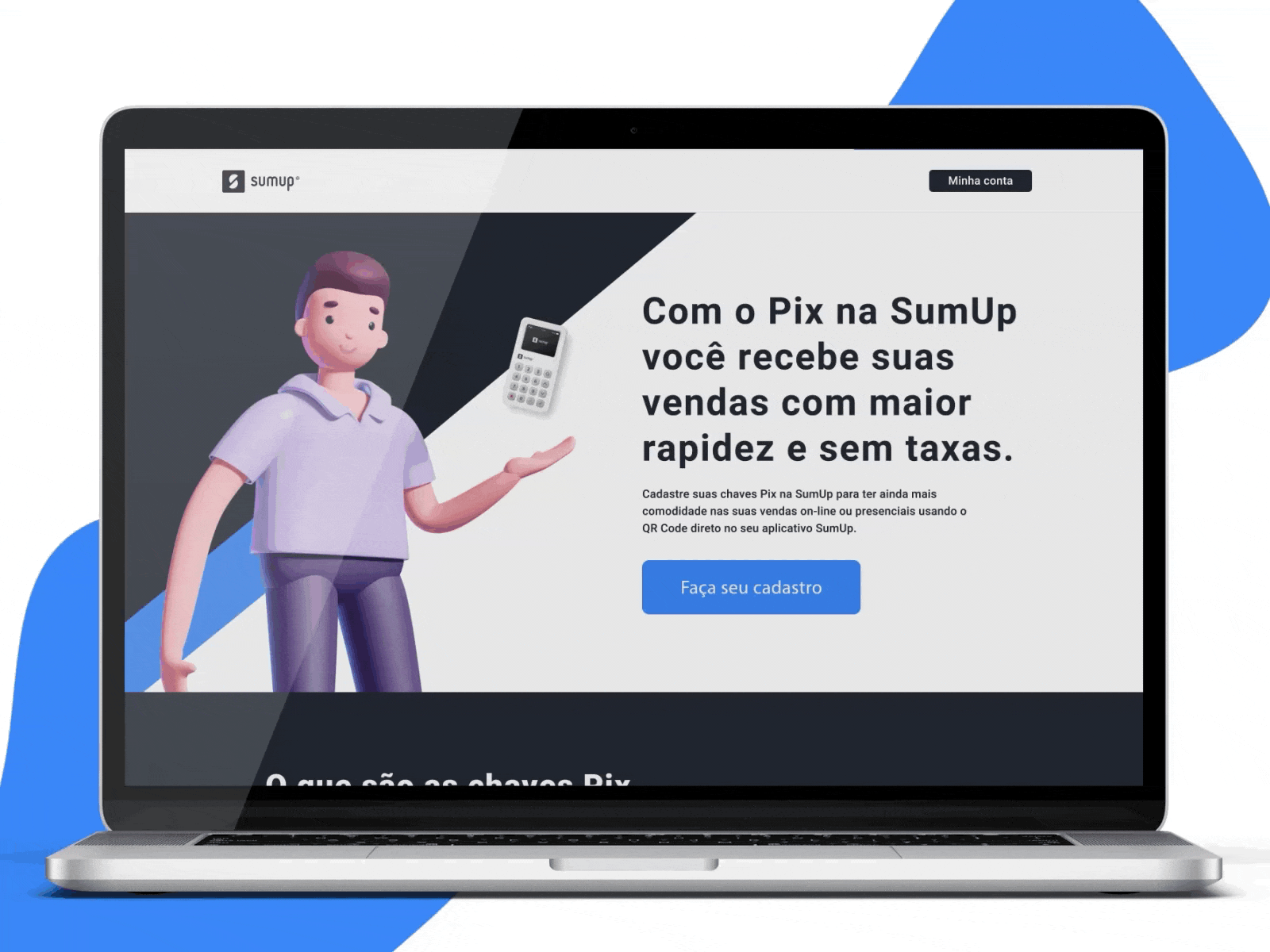 SumUp+Pix Landing Page animation motion design product design ui