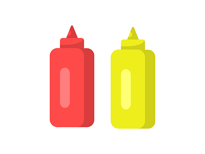 Ketchup and Mustard design illustration mustard