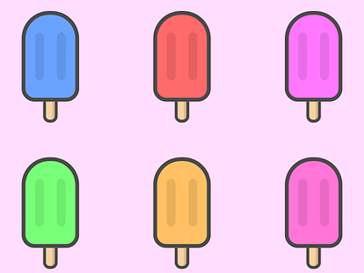 Popsicles art cooking design illustration popsicles vector