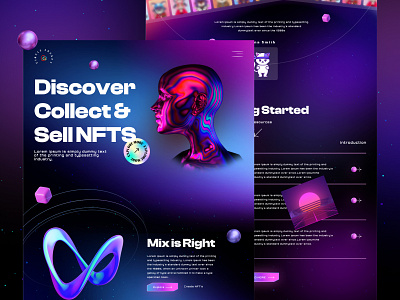 Circle Agency Landing Page artwork blockchain creative crypto landing page new trend nft product design ui design website
