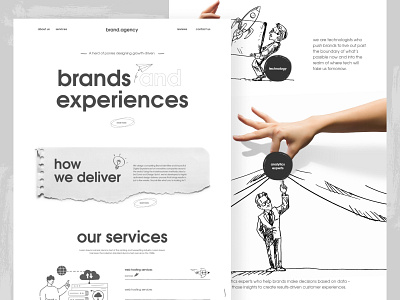 Brand Agency Landing Page branding creative design digital agency illustration landing page new trend product design ui design website