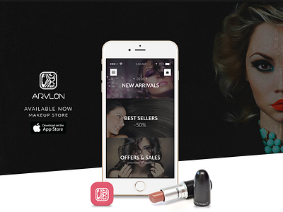 Arvlon app app arvlon makeup mob store ui ux