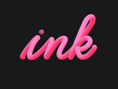 3D Ink Lettering Typography Design 3d adobe illustrator cc app icon illustration typography typography logo