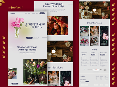 Flower Shopping Website UI Design Concept branding dailyuichallenge dribble shot flower flowerwebsiteui freelance ui uiux userinterface website websitedesign websiteui