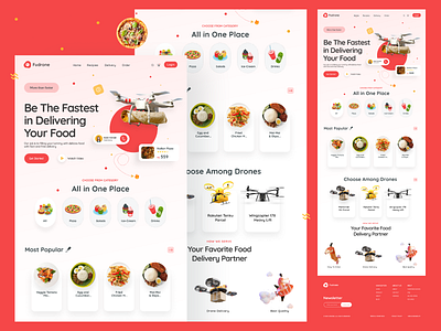 Drone Delivery Food App Case Study UI/UX Design Concept