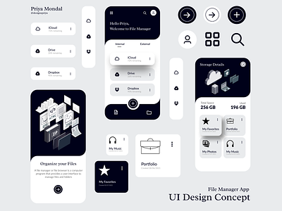 File Manager App UI Design Concept