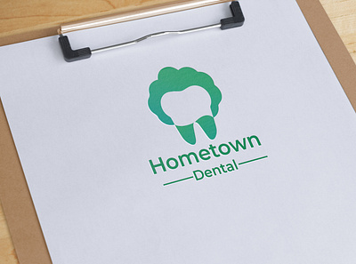 Dental Hometown logo design branding cliniclogo creative design creative logo dental care dental logo homecarelogo illustration illustrator minimal minimalist logo modern logo