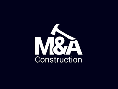 Construction Logo With Letter M&A branding construction logo creative design creative logo creativelogodesign design home services logo housemangemaent logo illustrator logo minimal minimalist logo modern logo mortagelogo propertylogo realestatelogo realtorelogo