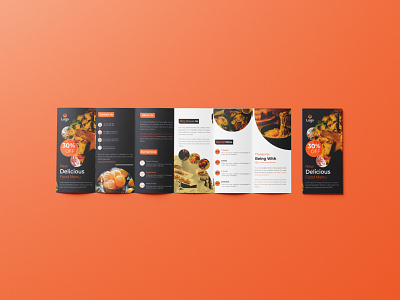 Restaurants Food Trifold Brochure Design