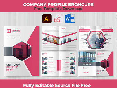 Company Profile Brochure Template Free Download branding brochure catalog creative design graphic design