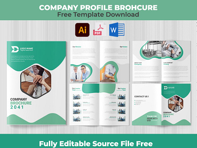Company Profile brochure Design Template Free Download branding creative design creative logo illustration ui