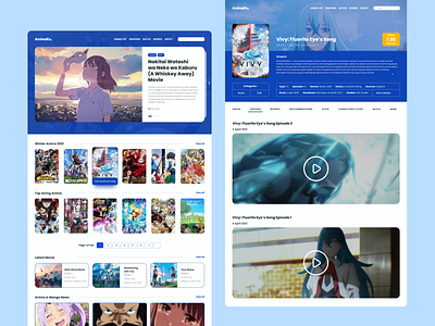 Anime Website app design logo ui ux web web design website