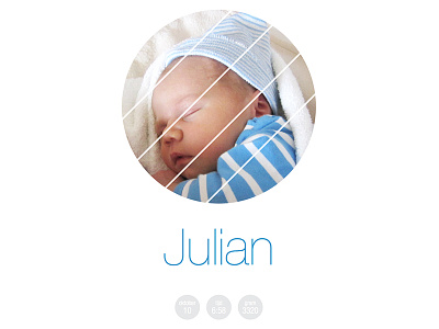 Newborn Julian baby birth boy card newborn son