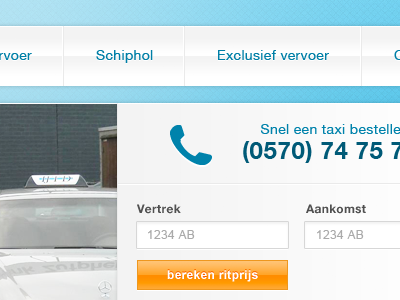 New Project - IJssel Taxi Deventer design frontpage taxi website