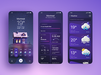 3D Weather App 3d branding ui