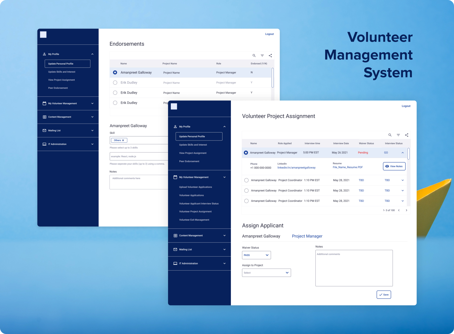 Volunteer Management System Saas By Halima On Dribbble