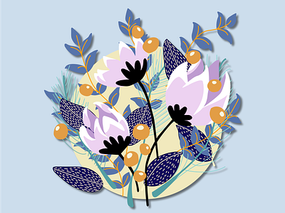 Flower collection aesthetic tones design figma flower flower illustration flowers illustration vector